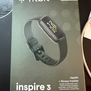 Fitbit Inspire 3 Midnight Black Smartwatch. Factory sealed. Never opened.